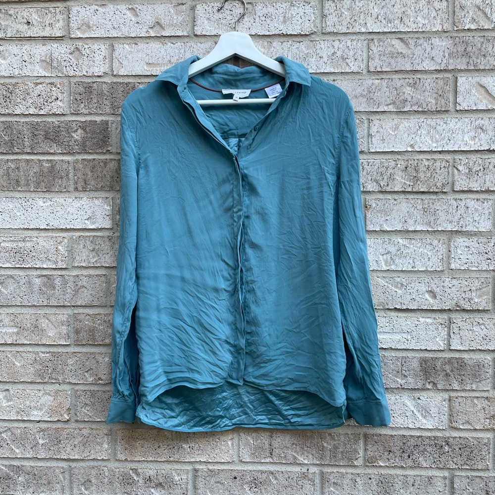 Liebeskind Teal Silk Button Down